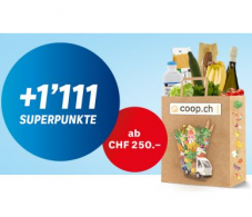 Coop Gutschein für 1111 Punkte ab 250 Franken Einkauf