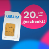 Lebara: Gratis Prepaid-SIM-Karte  mit 20 Franken Startguthaben