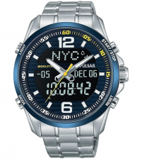 Herrenuhr Pulsar Rally PZ4003X1 Analog-Digital Quarz mit Edelstahlarmband bei Amazon