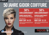 Jubiläumsrabatt bei Gidor! 50% auf Herren- und Damenschnitte