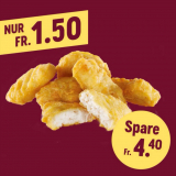 6 Chicken McNuggets für 1.50.- bei McDonalds