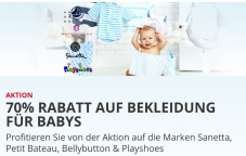 70% Rabatt auf Babykleidung bei Brack.ch