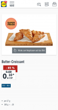 Gipfeli Butter Croissant für 10Rp. bei Lidl ab Donnerstag