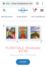 Flash Sale bei Lonely Planet – alle ebooks (English) für € 5.95