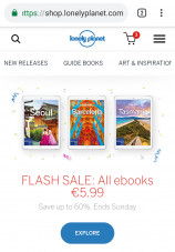 Flash Sale bei Lonely Planet - alle ebooks (English) für € 5.95