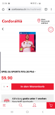 Fifa 20 für PS4 für CHF 59.90