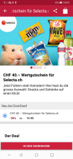 CHF 40.– Wertgutschein für Selecta.ch auf DeinDeal