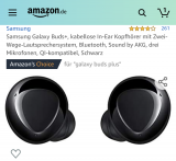 Bestpreis Samsung Galaxy Buds+ (Plus) bei Amazon (schwarz)