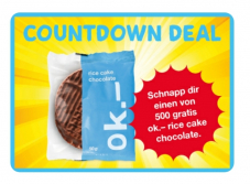 Gratis „ok.- rice cake chocolate“ in den kkiosk Filialen