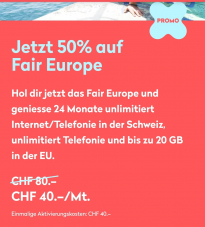 Wingo - 50% Rabatt auf das Fair Europe Abo für 24 Monate