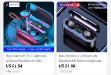 Bluetooth Headset Earphones bei AliExpress