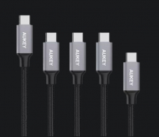 5 Stück AUKEY USB-A auf USB-C Kabel bei MediaMarkt