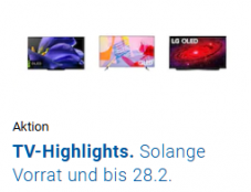 Diverse TV bei digitec in Aktion, z.T. mit neuem Bestpreis