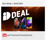 10% auf Android-Smartphones bei Interdiscount (zusätzlich - CHF 15.-)