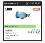 Oakley Ski/Snowboard Brille mit 52% Rabatt