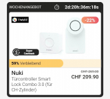 Nuki smarter Türcontroller Combo mit 22% Rabatt bei TWINT