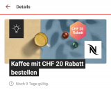 TWINT App: Nespresso 20 CHF Rabatt bei 250 Kapseln