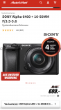 Sony Alpha Kamera ILC-E6400LB 699.- neuer Bestpreis bei Media  Markt