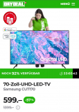 Samsung 70″ TV auf DayDeal