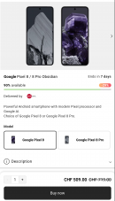 Google Pixel 8 & 8 Pro Obsidian Black 128GB bei TWINT