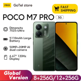Neueste POCO M7 Pro 5G Globale Version Abmessung 7025-Ultra 120 Hz FHD+ AMOLED-Display