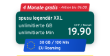 spusu legendär XXL mit 4 gratis Monaten – keine Mindestvertragsdauer – Salt Netz