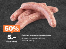 Die besten Wochenangebote von der Migros: 50% Rabatt auf 560g Grill mi Schweinsbratwürste, 40% Rabatt auf Victorinox-Messer und weiteres