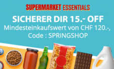 Supermarket Essentials: 15.- Rabatt ab 120.- Bestellwert (Wein, Bier, Tierfutter, Pasta, ..) bei DeinDeal