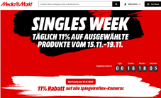 After Singles Week bei Mediamarkt mit 11% Rabatt auf ausgewählte Produkte
