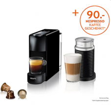 Nespresso Krups Essenza Mini & Aeroccino 3 + 90 CHF Nespresso Kaffee gratis