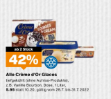 Migros Wochenend Knaller: 42% Rabatt auf alle Crème d’Or Glacés, 50% Rabatt auf das Handymatic Supreme Sortiment (nur bis Sonntag)