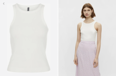 Pieces Damen Top in weiss für 4.90 Franken bei ABOUT YOU