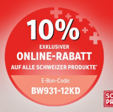 coop bau + hobby: 10% auf alle Schweizer Produkte im Onlineshop