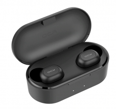 QCY QS2: Kabellose Kopfhörer mit Ladebox (schwarz o. weiss, 4h Akku, 32h mit Box, IPX4 Spritzwasserschutz, DSP-Technologie)
