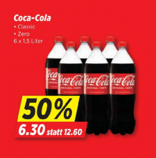DbDbD - Die besten Deals bei Denner KW36: 6x 1.5l Coca Cola für CHF 6.30, 24x 50cl Erdinger Dosenbier mit 50% Rabatt u.v.m.