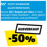 50% auf alles im Conrad Dietlikon (OFFLINE, nur was vor Ort ist)