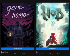 Gone Home und Hob gratis im Epic Games Store