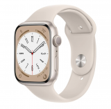 Apple Watch Series 8 GPS, 45mm Alu Starlight Sport (nur bis 05 Uhr oder solange Vorrat!)