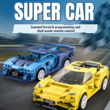 CaDa RC Spielzeug-Autos – blau (325 T.) und gelb (289 T.)