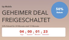Sunrise „geheimer Deal“: Up Mobile M, L und XL zum halben Preis, z.B. L: Alles unlim. CH mit 5G, unlim. Anrufe + Roaming in EU für CHF 34.50 / Mt.