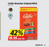 Cailler Branches Original Milch 56 x 23g für CHF 18.95