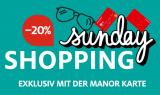Manor Sunday Shopping - 20% Rabatt auf ausgewählte Kategorien mit der Manor Karte, nur heute