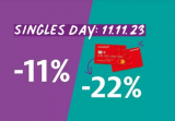 Nur heute - Manor Singles Day mit 22% Rabatt auf fast alles mit der Treuekarte, z.B. Lego 75331 oder Herschel 81cm Koffer