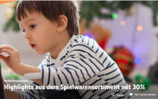Vorankündigung: Ab morgen 30% auf das Spielwarensortiment bei Migros