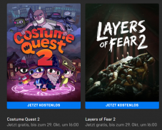 Costume Quest 2 & Layers of Fear 2 im Epic Games Store