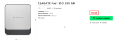 FAST SSD 250GB von Seagate für CHF 59.- bei microspot