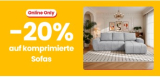 Bis zu 20% Rabatt auf komprimierte Sofas bei Conforama