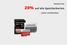 20% auf alle Speicherkarten bei Microspot.ch
