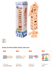 Riesen Stapelspiel Turm aus Holz XXL  + weitere spiele 75% off