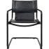 Designerstuhl Haider mit schwarzem Leder (59 x 55 x 83 cm) bei Livique